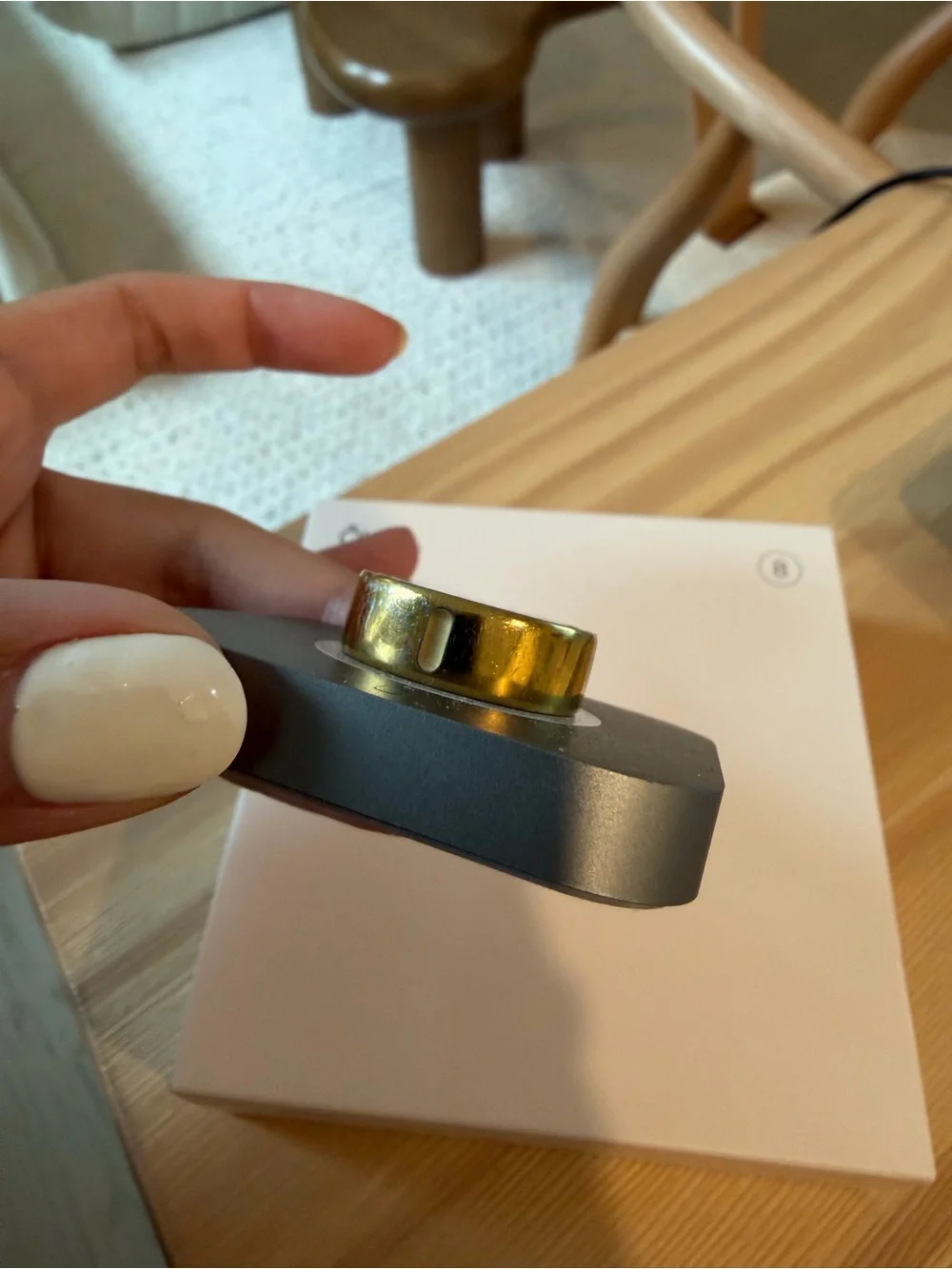 Oura Ring 4 in size 8 and in gold